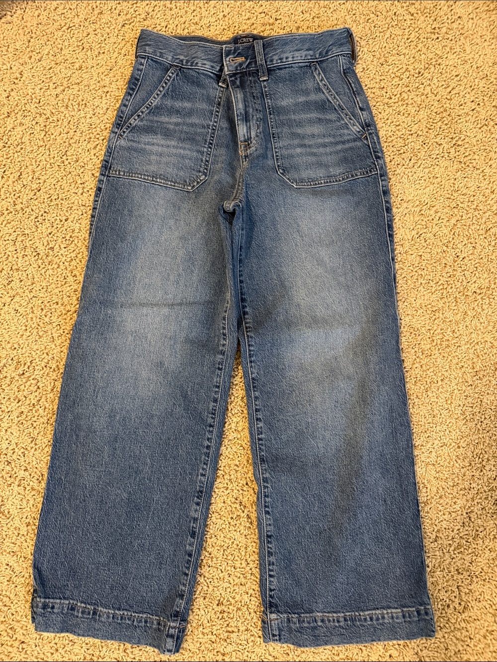 J. Crew Factory Wide-Leg Crop Jeans
